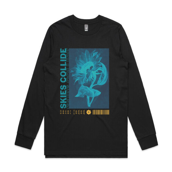 Blue Sunflower Longsleeve - AS Colour Men's Base Long Sleeve Cuff T Shirt Thumbnail